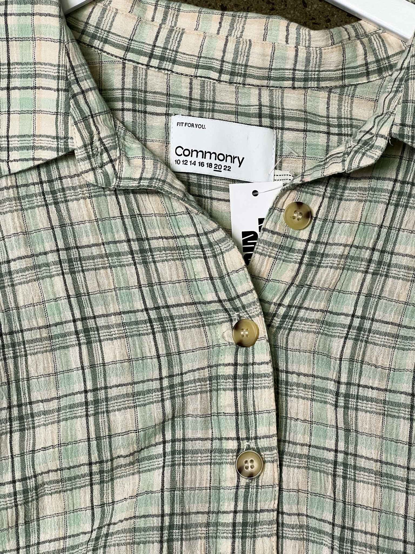 Size 20 (4XL) | Commonry Check Maxi Dress
