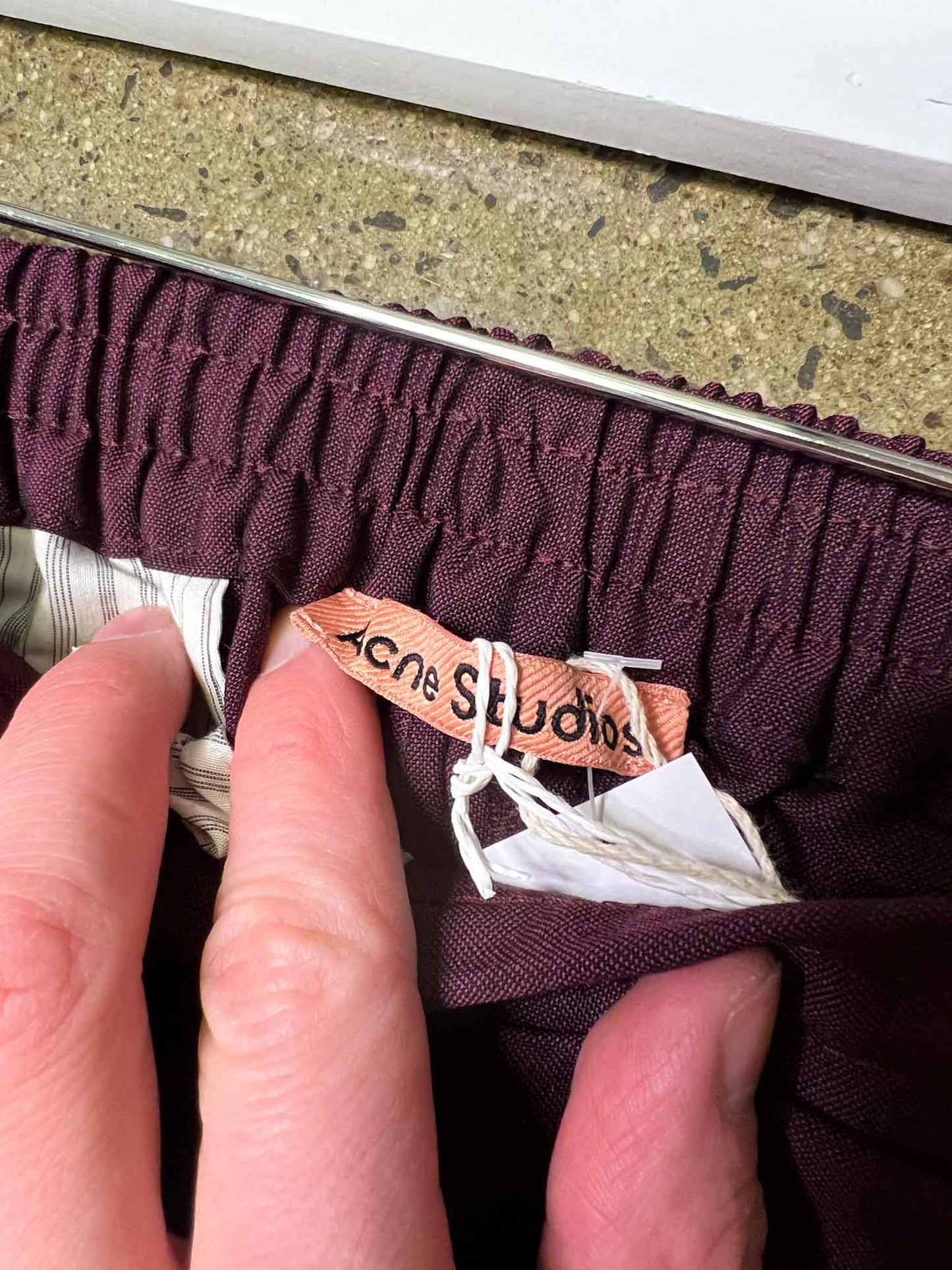 Size 42 (XL) | Acne Studios Plum Pleated Pants With Tags