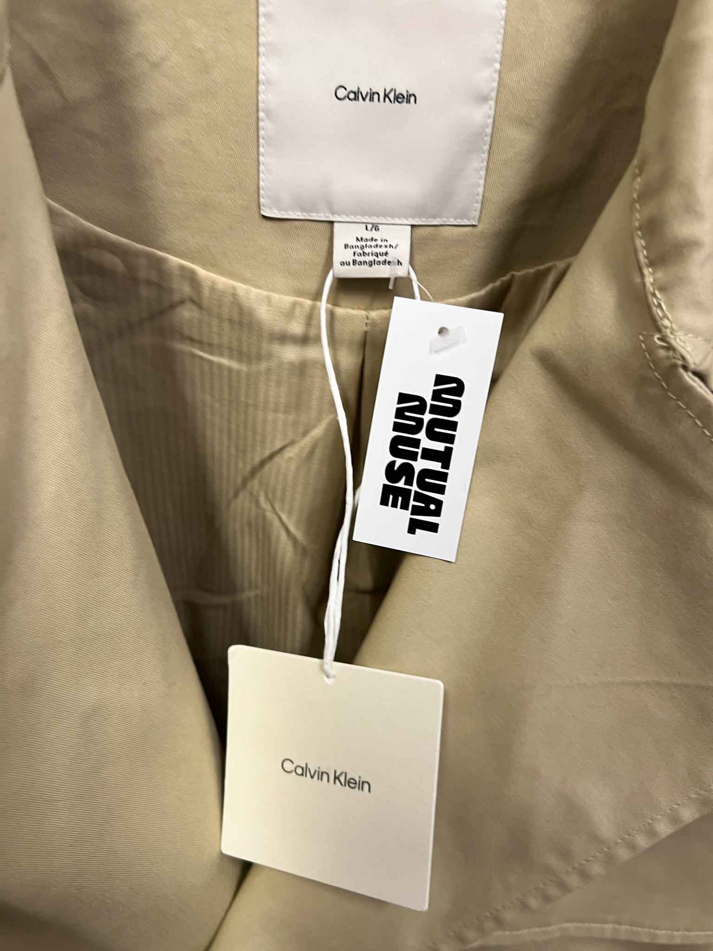 Size L | Calvin Klein Trench Coat With Tags