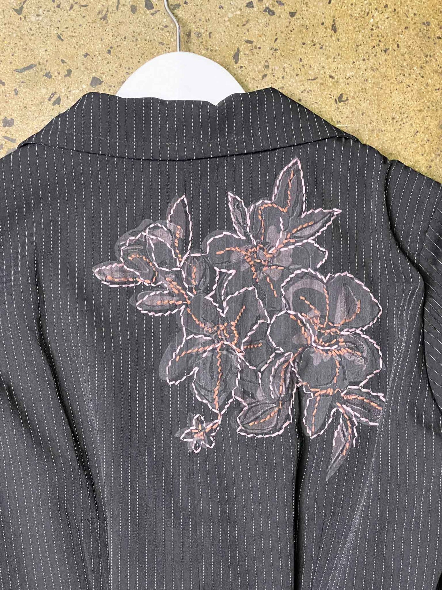 Size 12 | Säss Printed Pinstripe Blazer