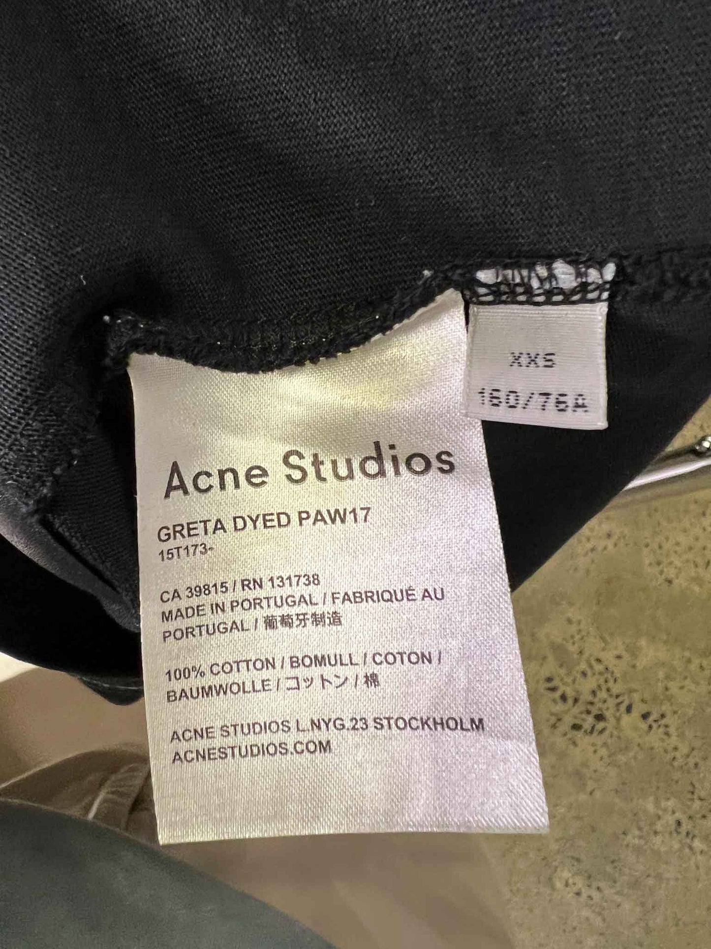 Size XXS | Acne Studios Logo Collar Top