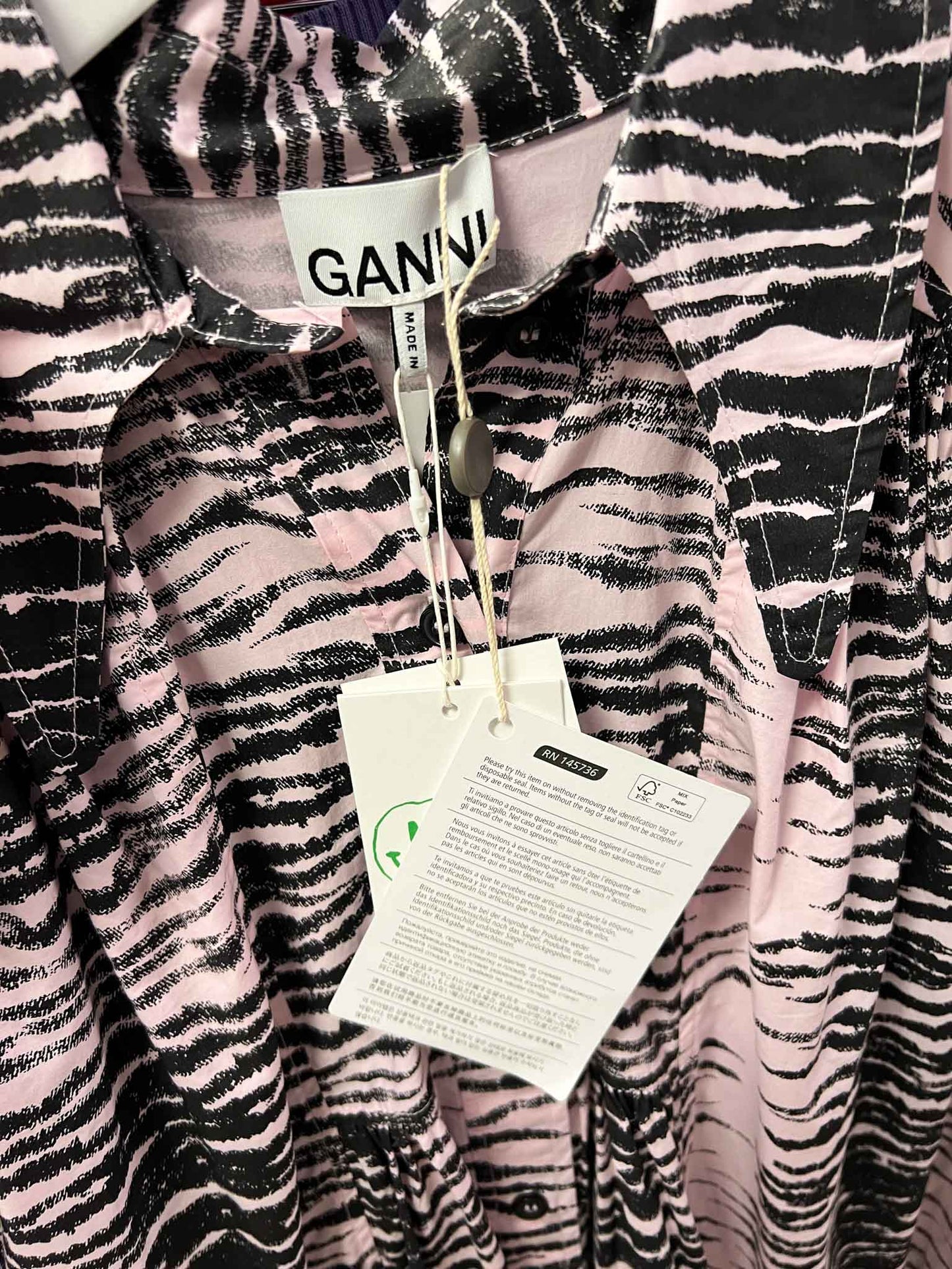 Size 36 (S) | Ganni Tiger Dress With Tags