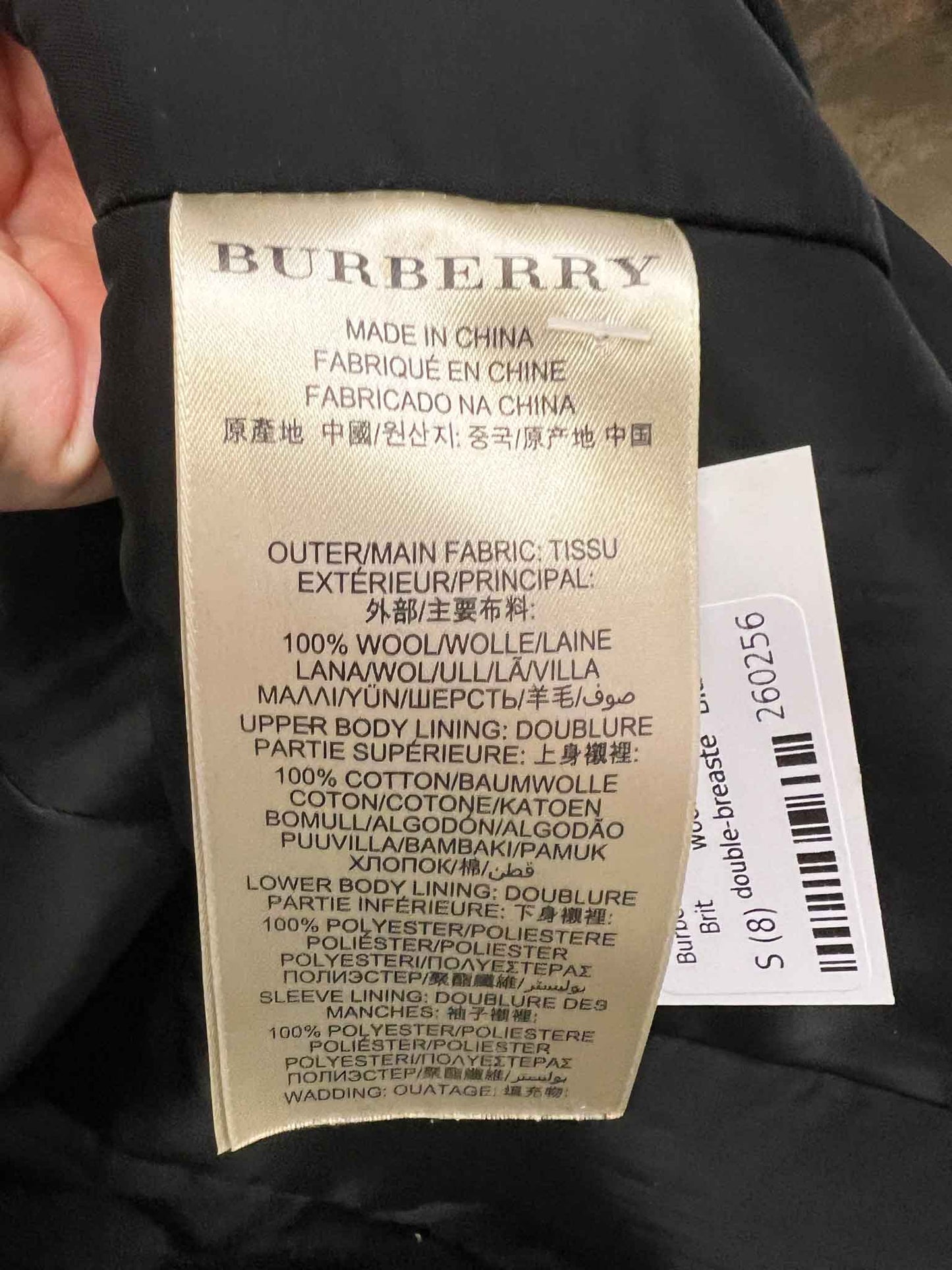 Size 8 (S) | Burberry Brit Wool Coat