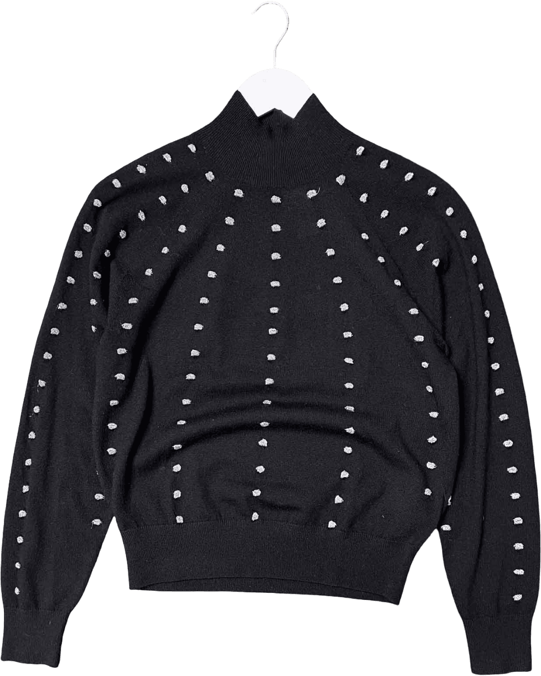 Size S | Cable Silver Stars Merino Wool Jumper With Tags
