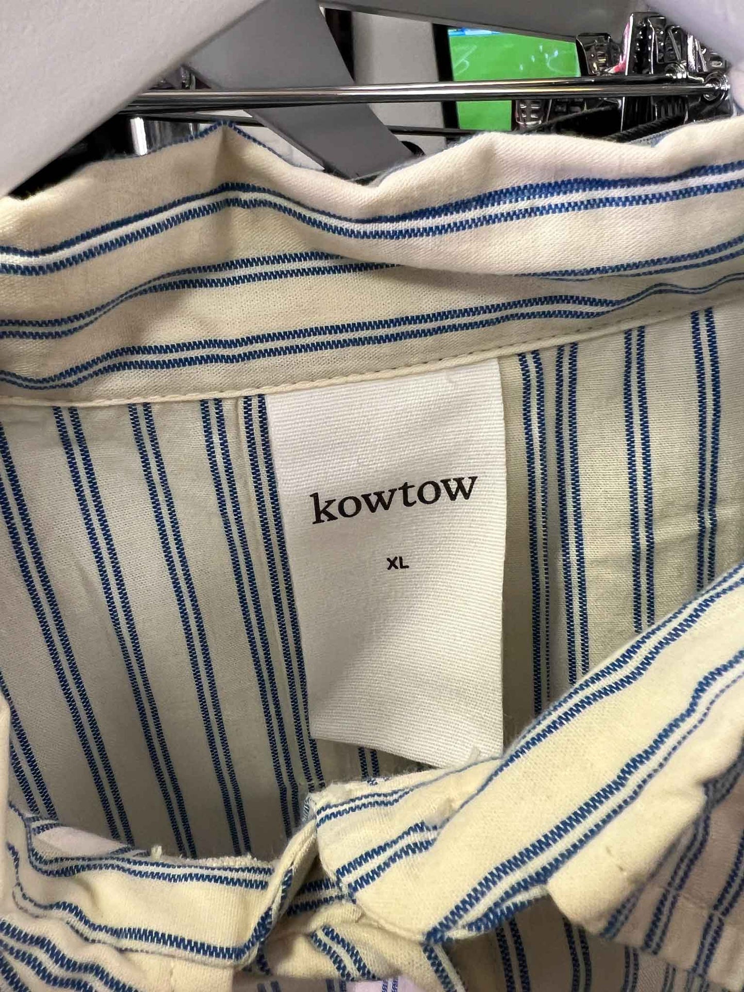 Size XL | Kowtow Striped Cotton Shirt