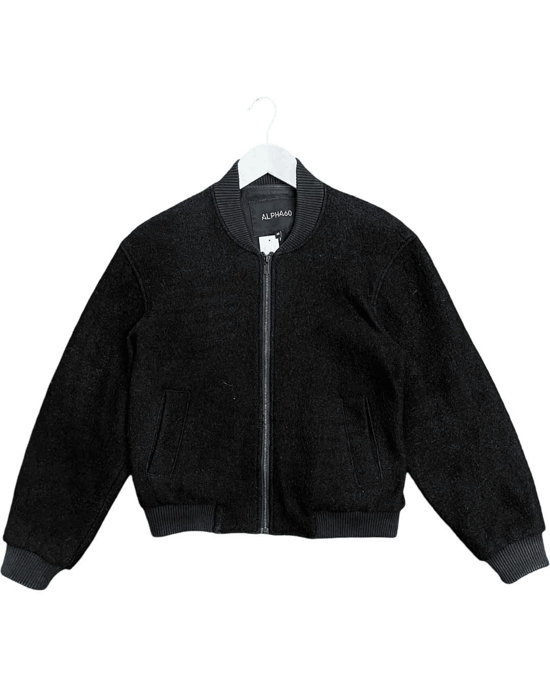 Size XS | Alpha60 Boucle Knit Bomber Jacket