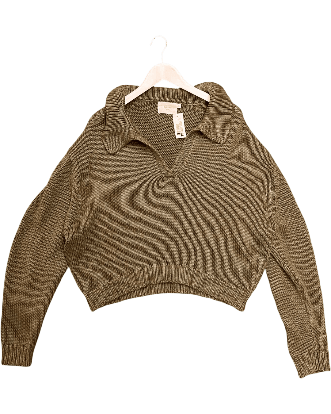 Size 3 (L) | Bassike Relaxed Fit V-Neck Jumper