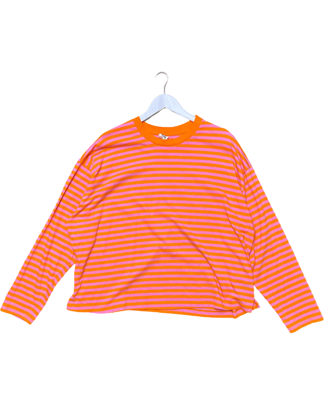 Size XL | Lucy & Yak Pink-Orange Striped Top