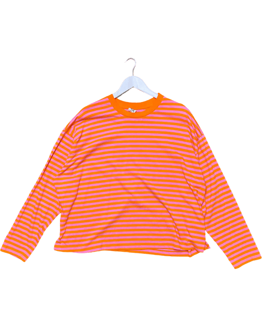 Size XL | Lucy & Yak Pink-Orange Striped Top