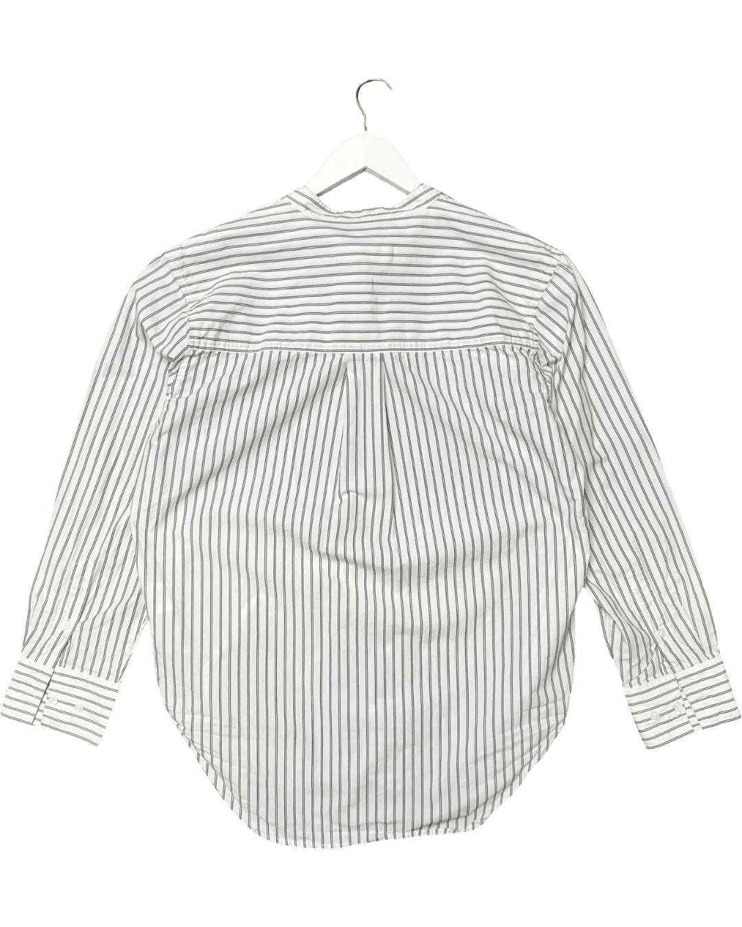 Size S | Oroton Collarless Striped Shirt