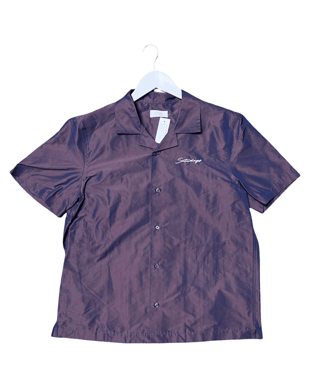 Size L | Saturdays NYC Satin Boxy Shirt