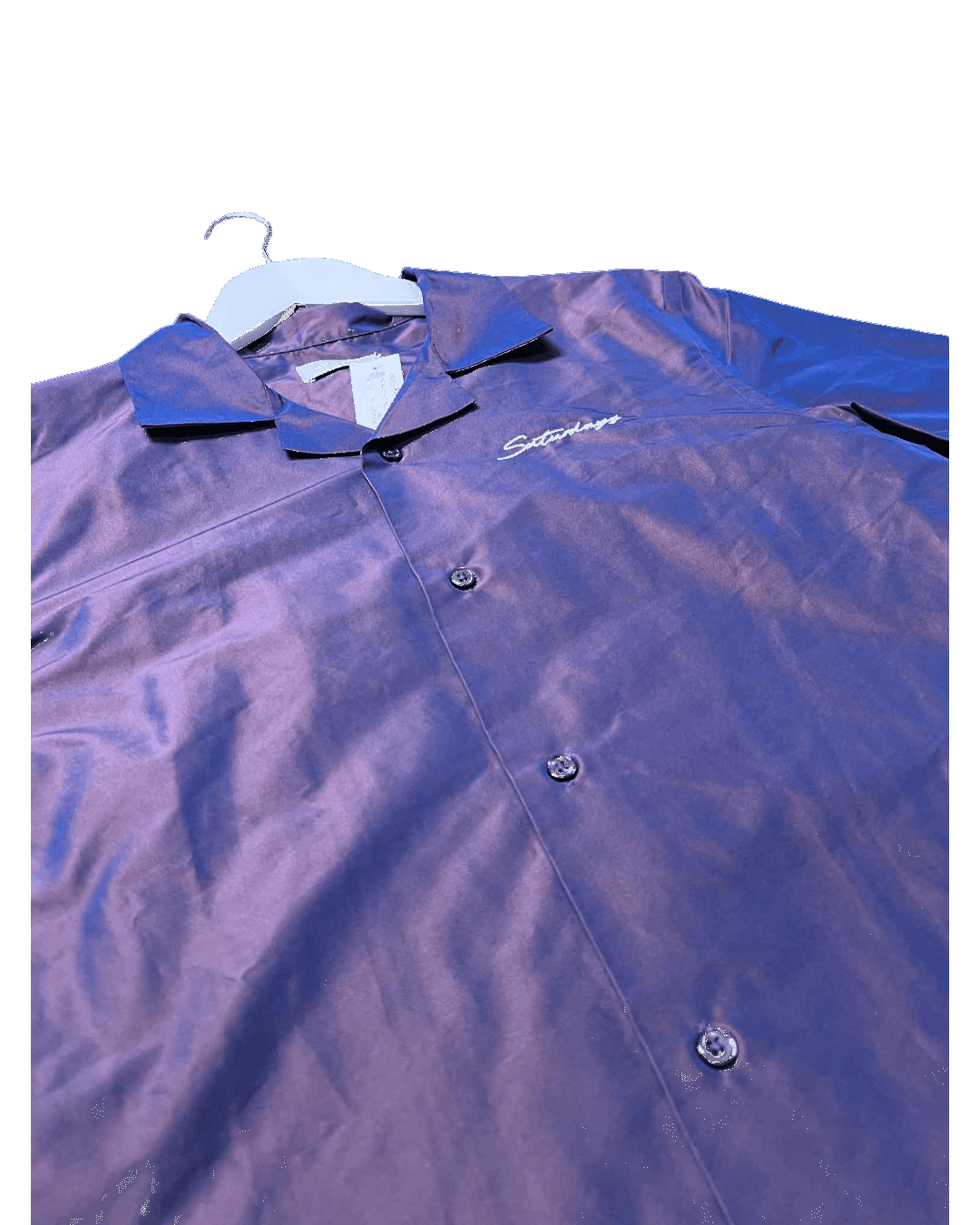 Size L | Saturdays NYC Satin Boxy Shirt