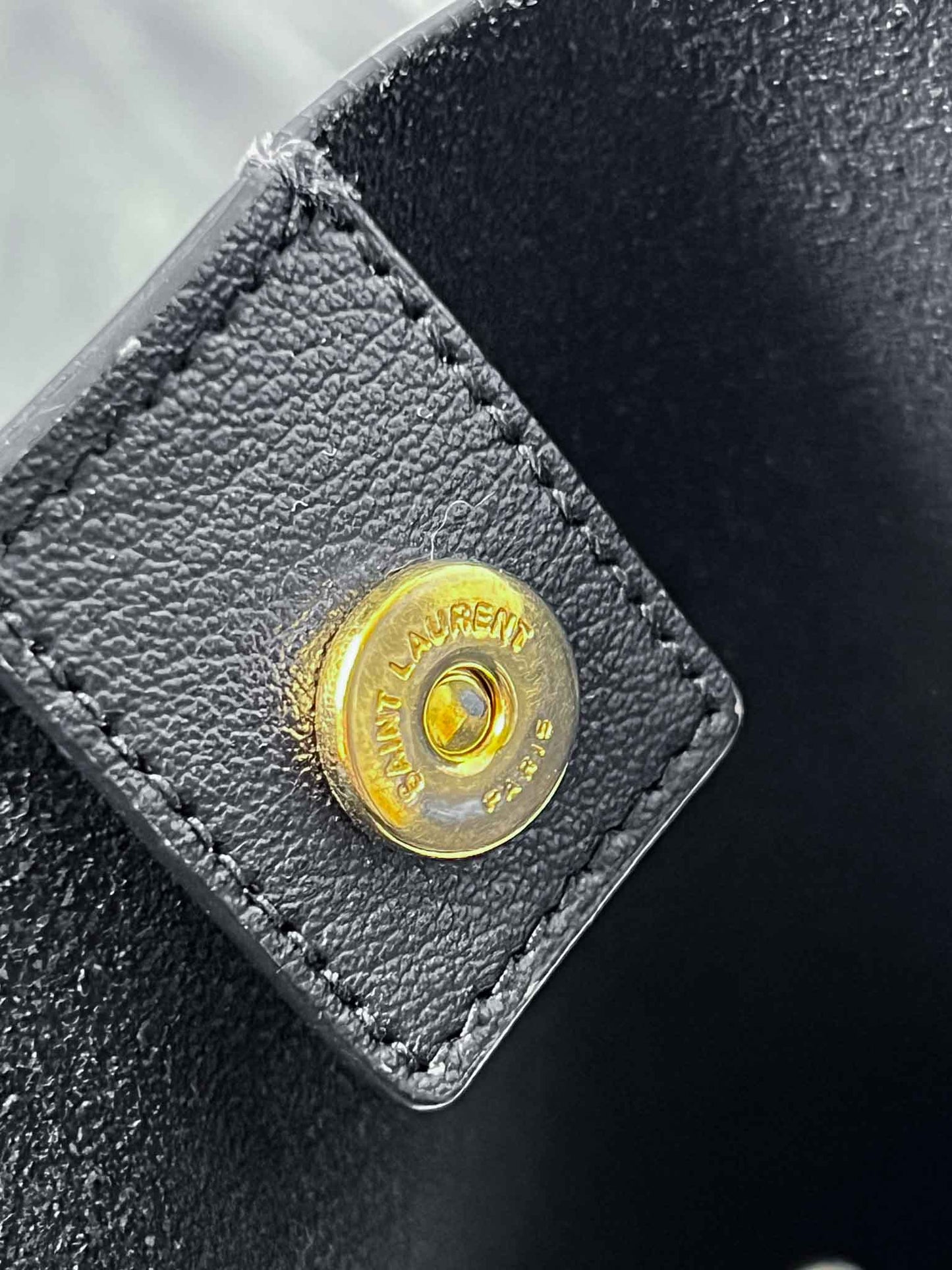 Saint Laurent Leather Shopping Tote Bag