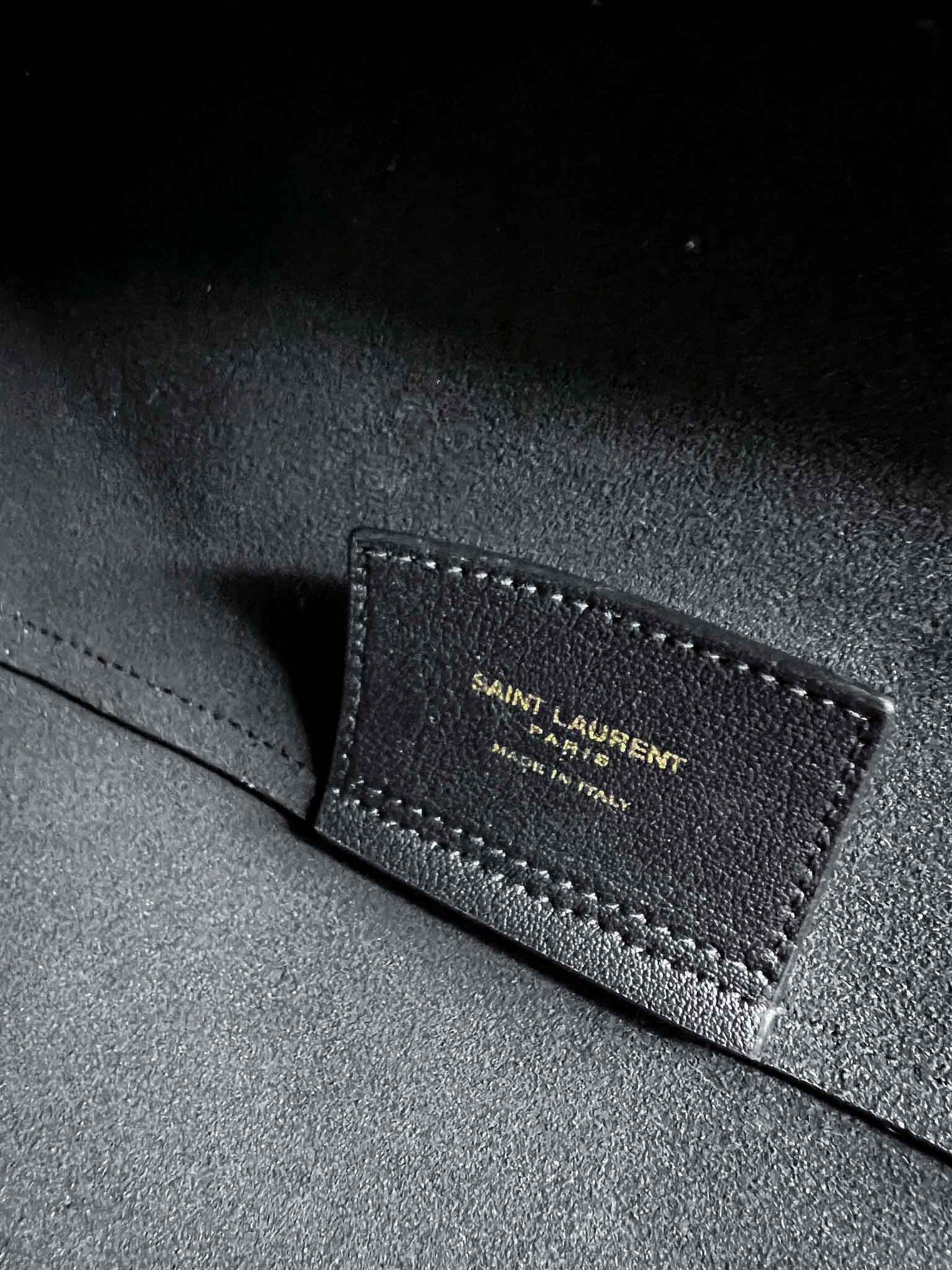 Saint Laurent Leather Shopping Tote Bag