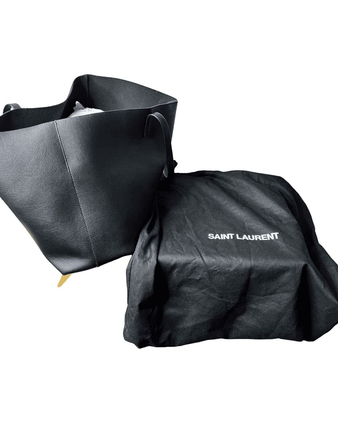 Saint Laurent Leather Shopping Tote Bag