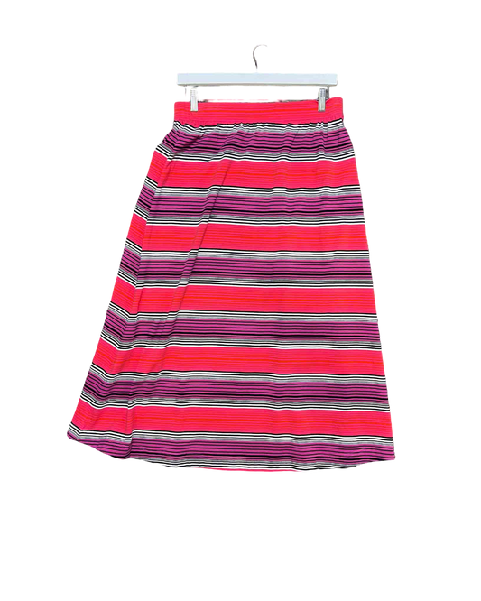 Size 12 | Obus Pink Stripe Maxi Skirt