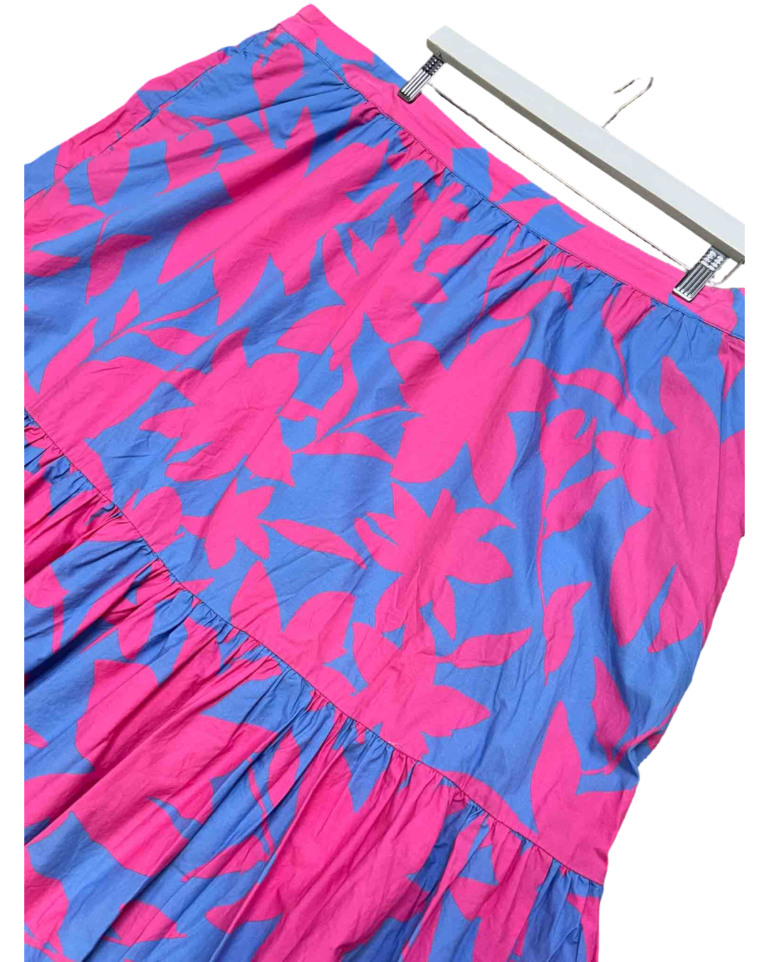 Size 22 | Commonry Pink and Blue Floral Drop Waist Skirt