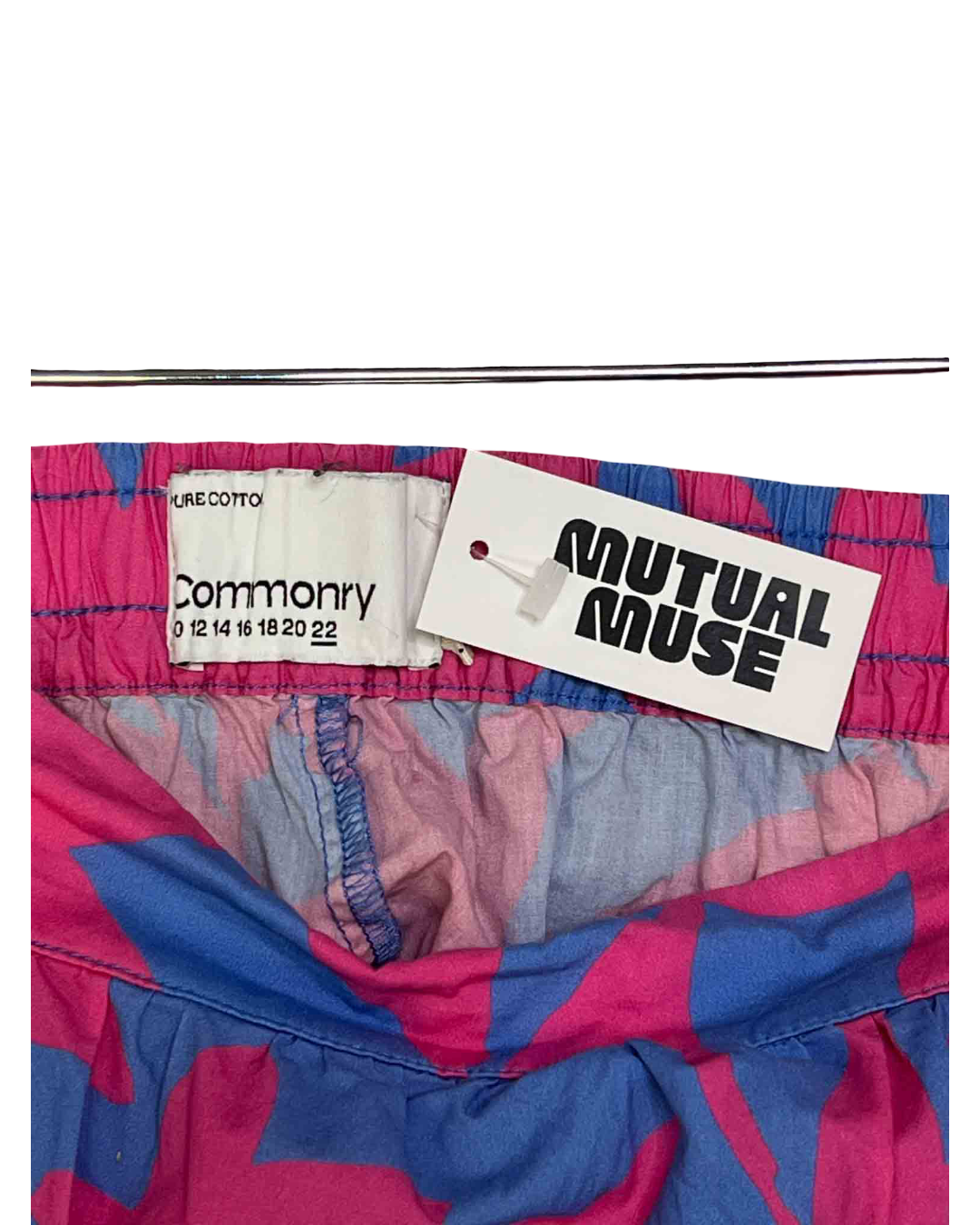 Size 22 | Commonry Pink and Blue Floral Drop Waist Skirt