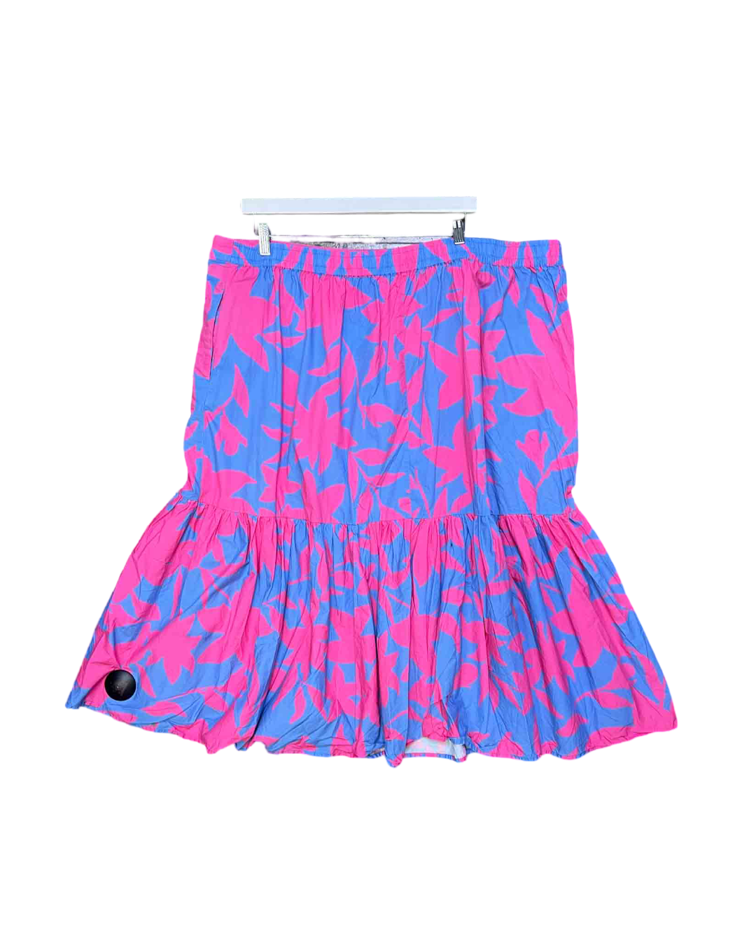 Size 22 | Commonry Pink and Blue Floral Drop Waist Skirt