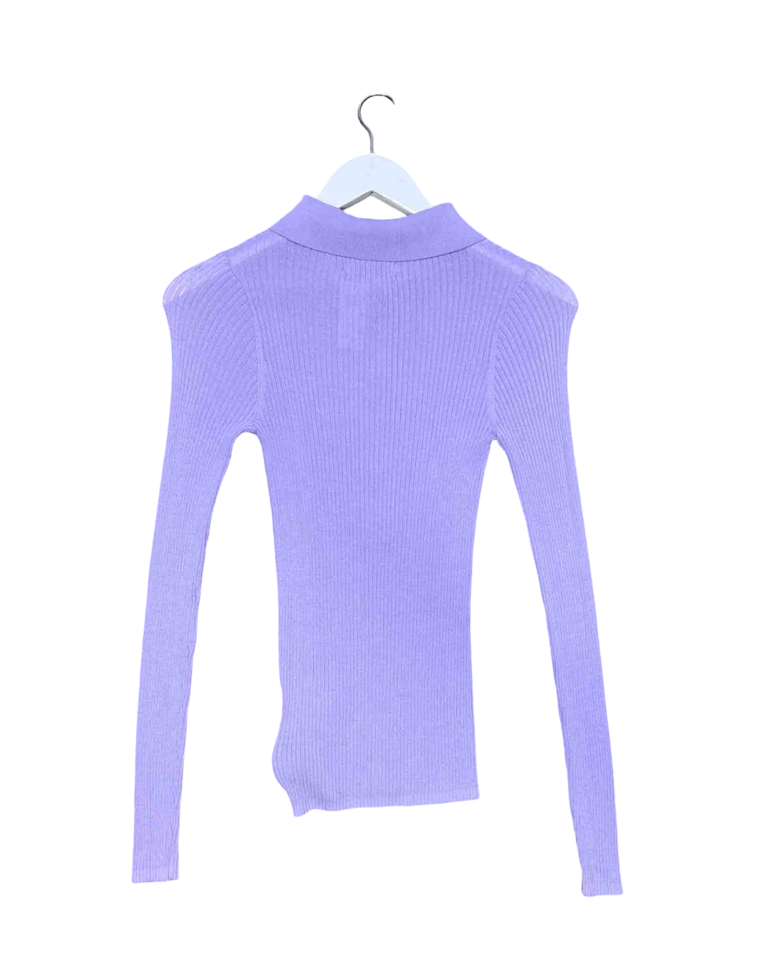 Size XXS | Henne Purple Ribbed Polo Top