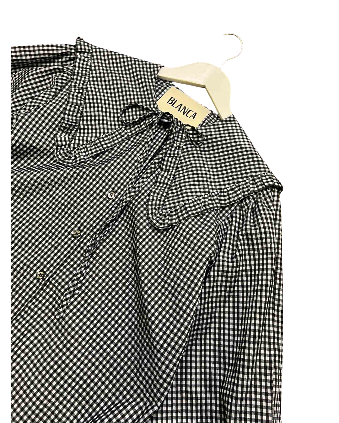 Size M | Blanca Blue Gingham Maja Blouse