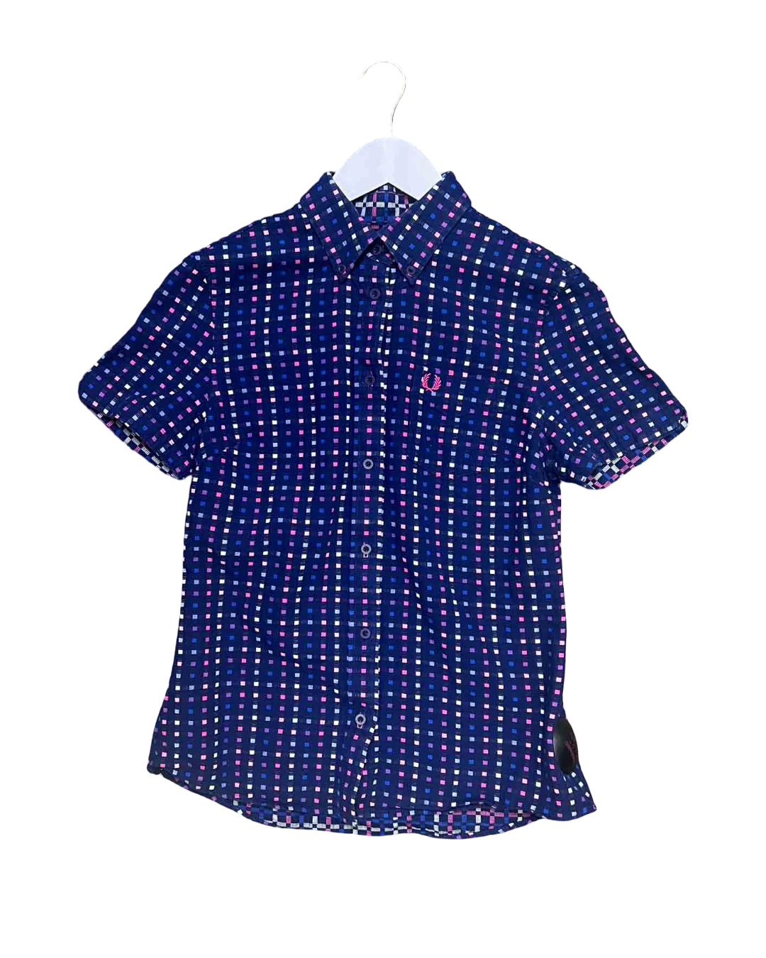 Size 10 | Fred Perry Blue and Pink Check Shirt