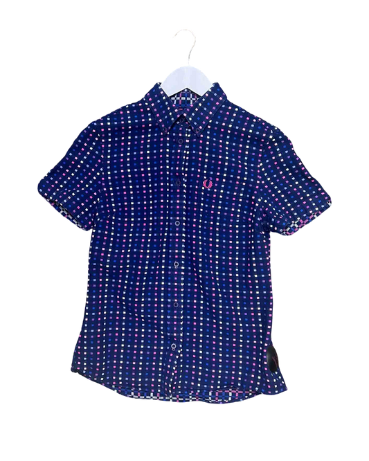 Size 10 | Fred Perry Blue and Pink Check Shirt