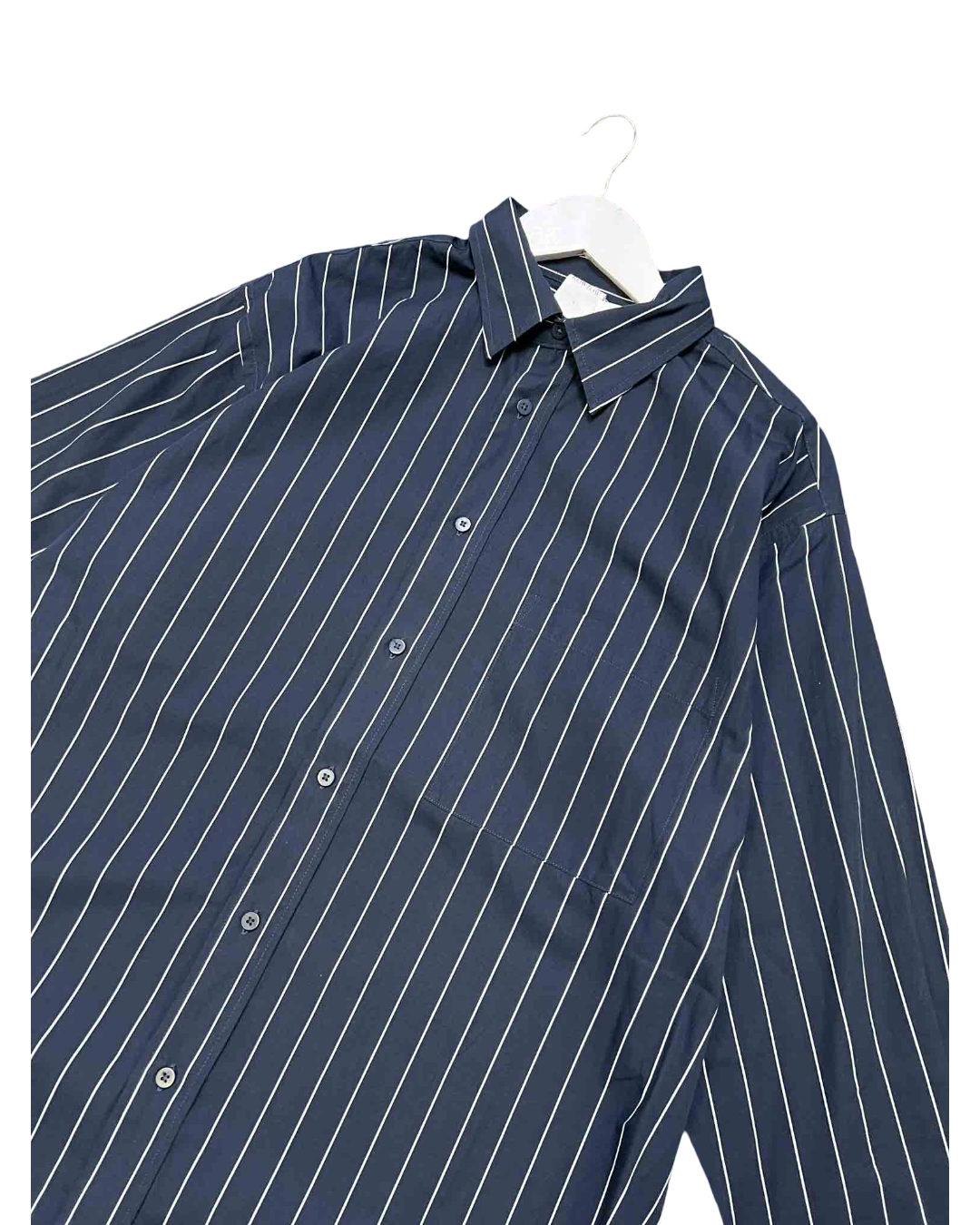 Size L | Kowtow Black Striped Shirt