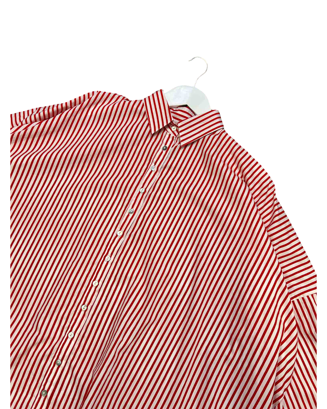 OSFM| Unikspace Red and White Striped Shirt Dress