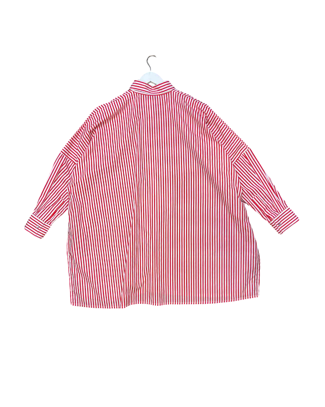OSFM| Unikspace Red and White Striped Shirt Dress