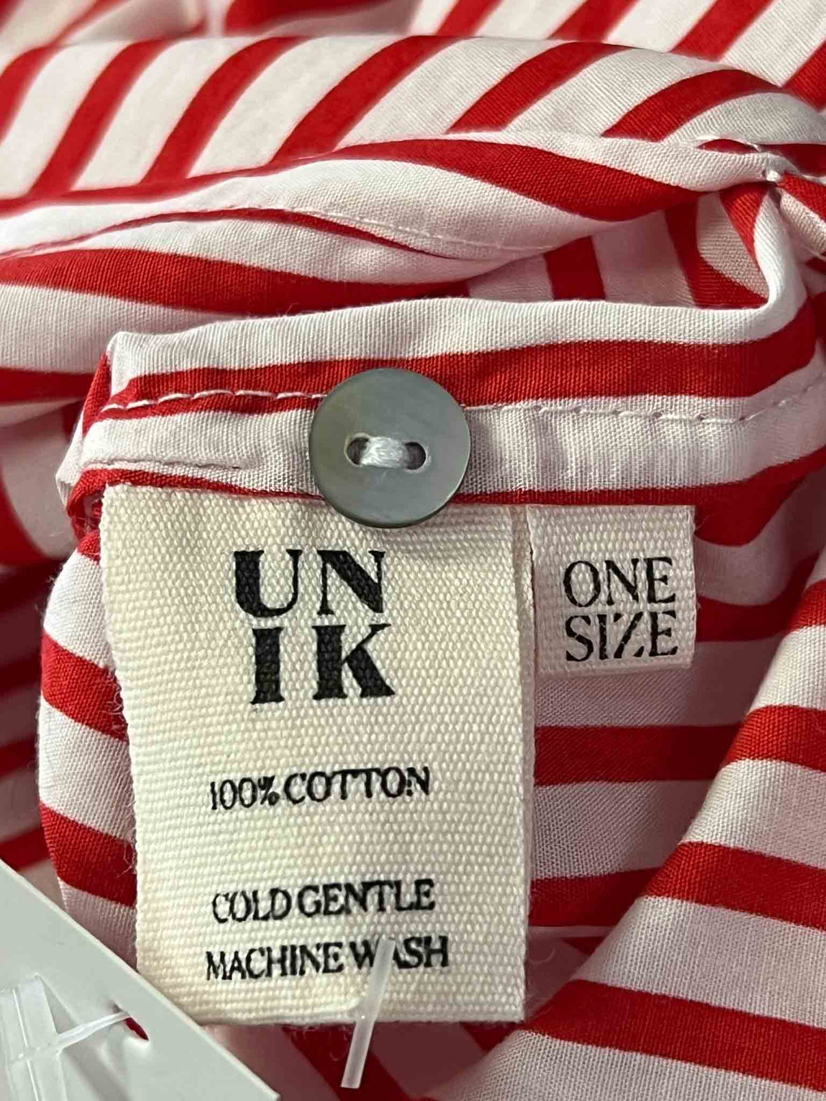 OSFM| Unikspace Red and White Striped Shirt Dress