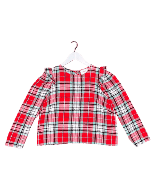 Size 3 (12) | Obus Plaid Cotton Frill Shirt