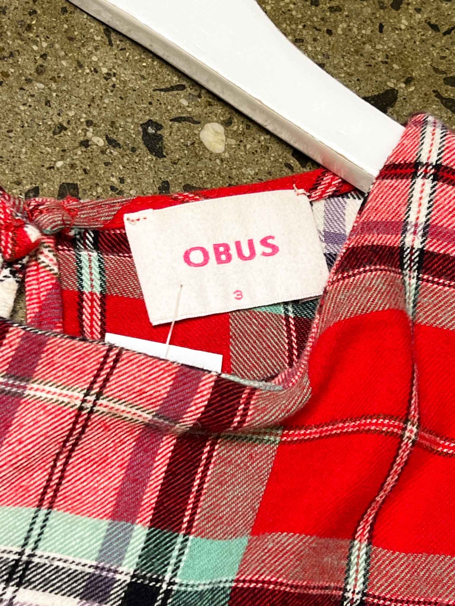 Size 3 (12) | Obus Plaid Cotton Frill Shirt
