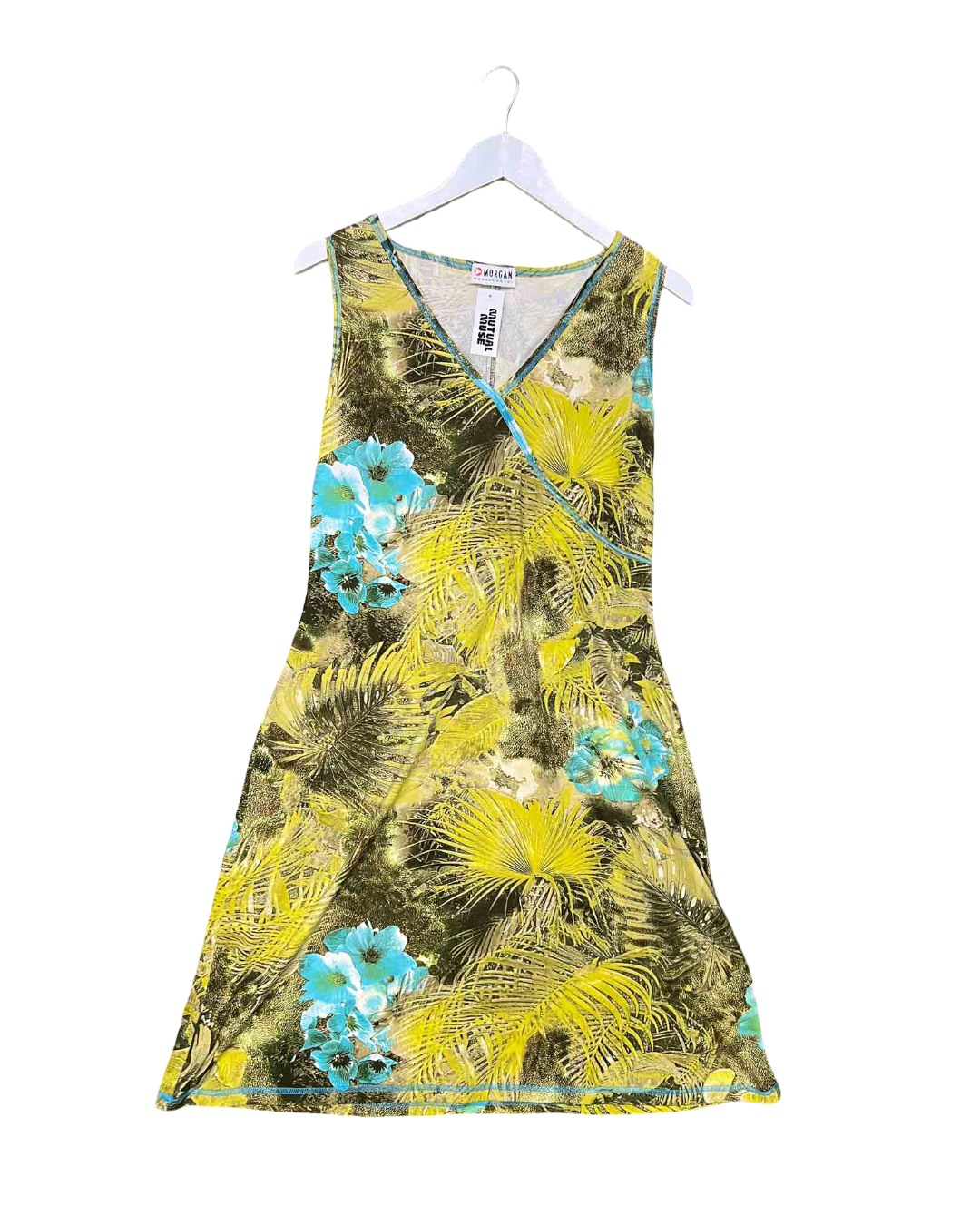 Size 16 | Morgan de Toi Yellow Tropical Print Dress