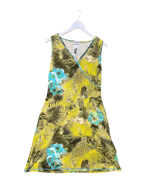 Size 16 | Morgan de Toi Yellow Tropical Print Dress
