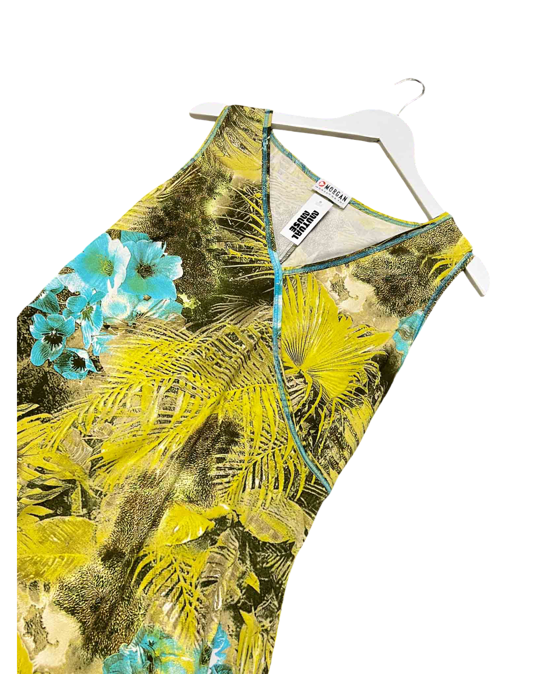Size 16 | Morgan de Toi Yellow Tropical Print Dress