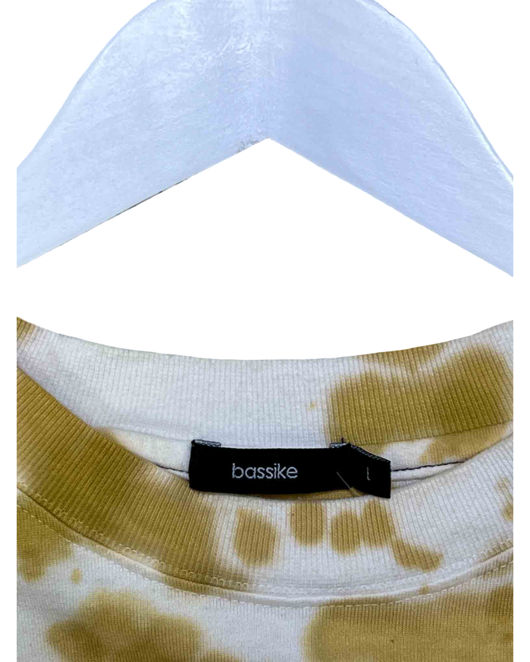 Size L | Bassike Yellow Tie Dye Crewneck Jumper