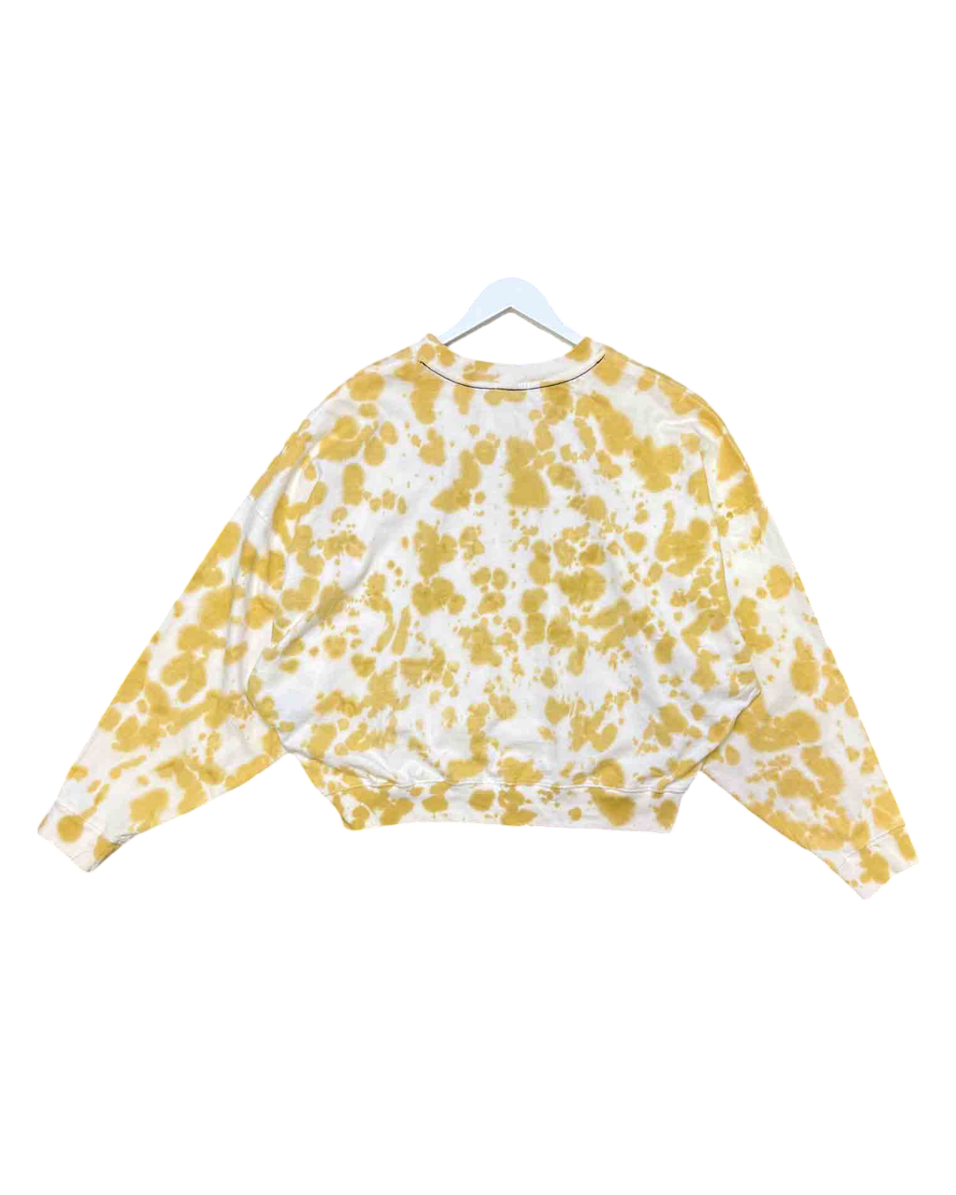 Size L | Bassike Yellow Tie Dye Crewneck Jumper