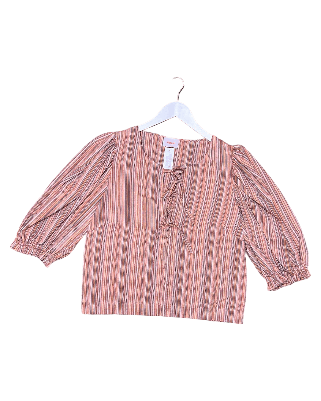 Size 18 | Obus Striped Cotton Tie-Up Top