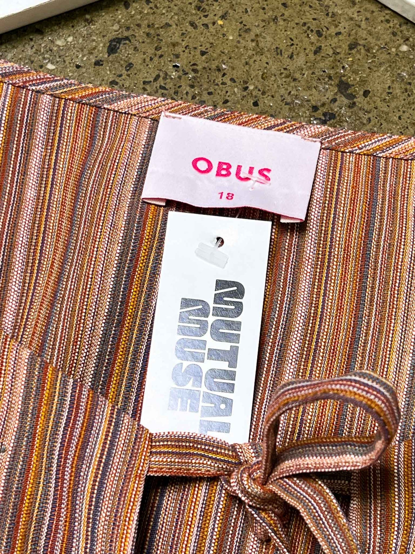 Size 18 | Obus Striped Cotton Tie-Up Top