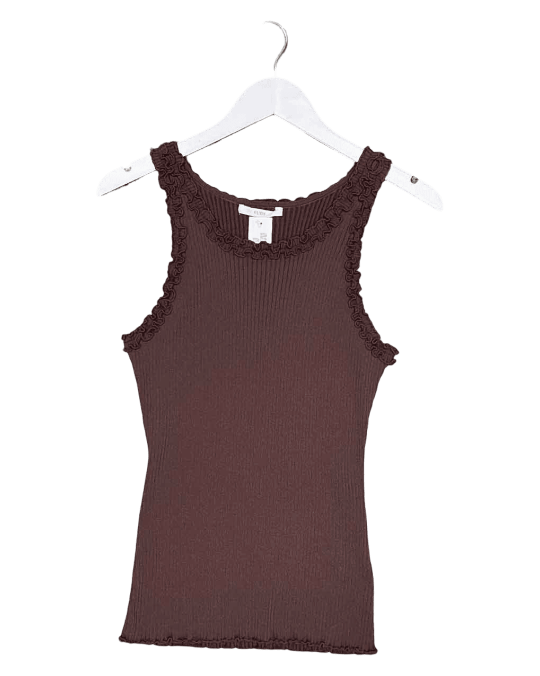 Size 18 | Ruby Chocolate Frilly Tank Top