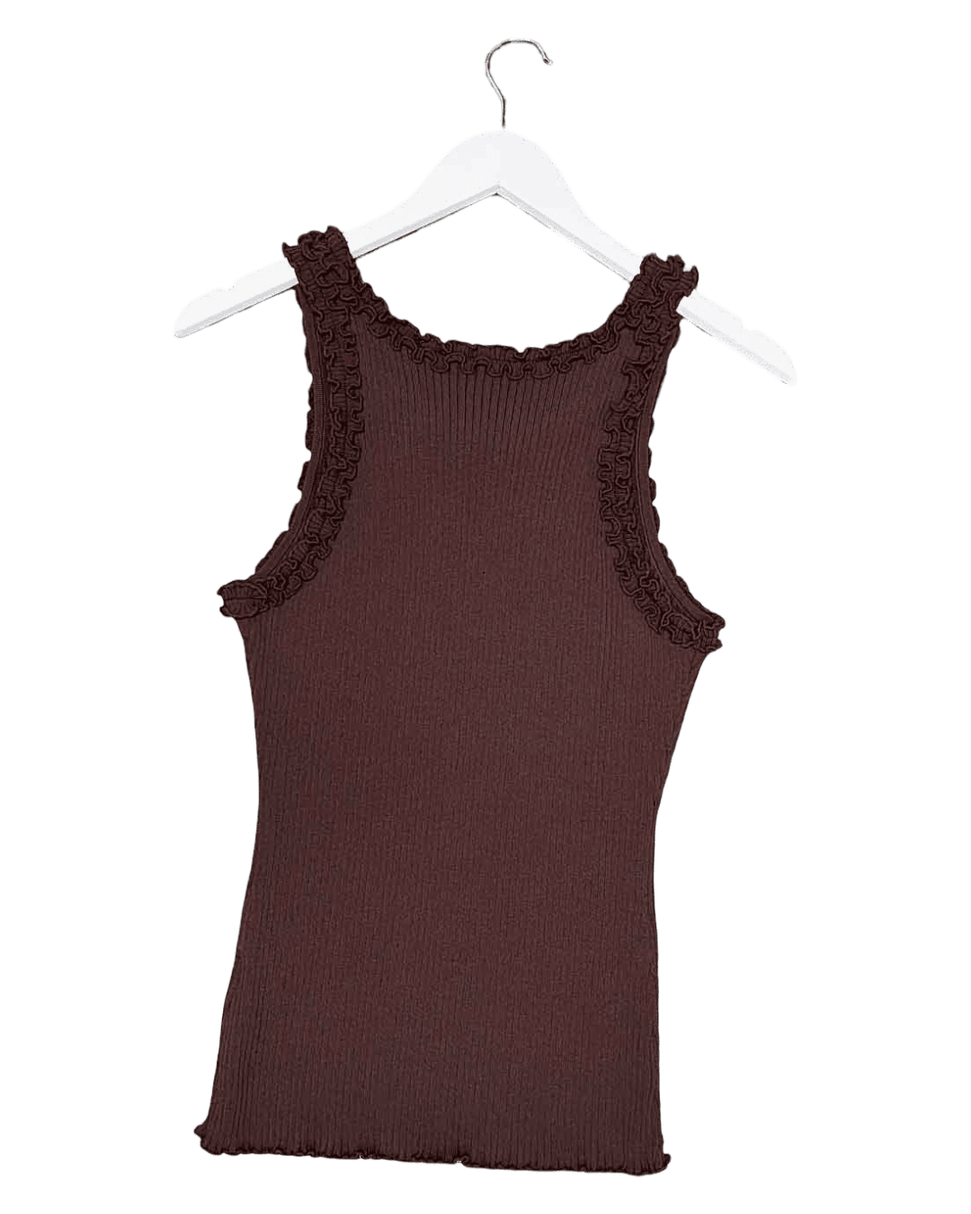Size 18 | Ruby Chocolate Frilly Tank Top