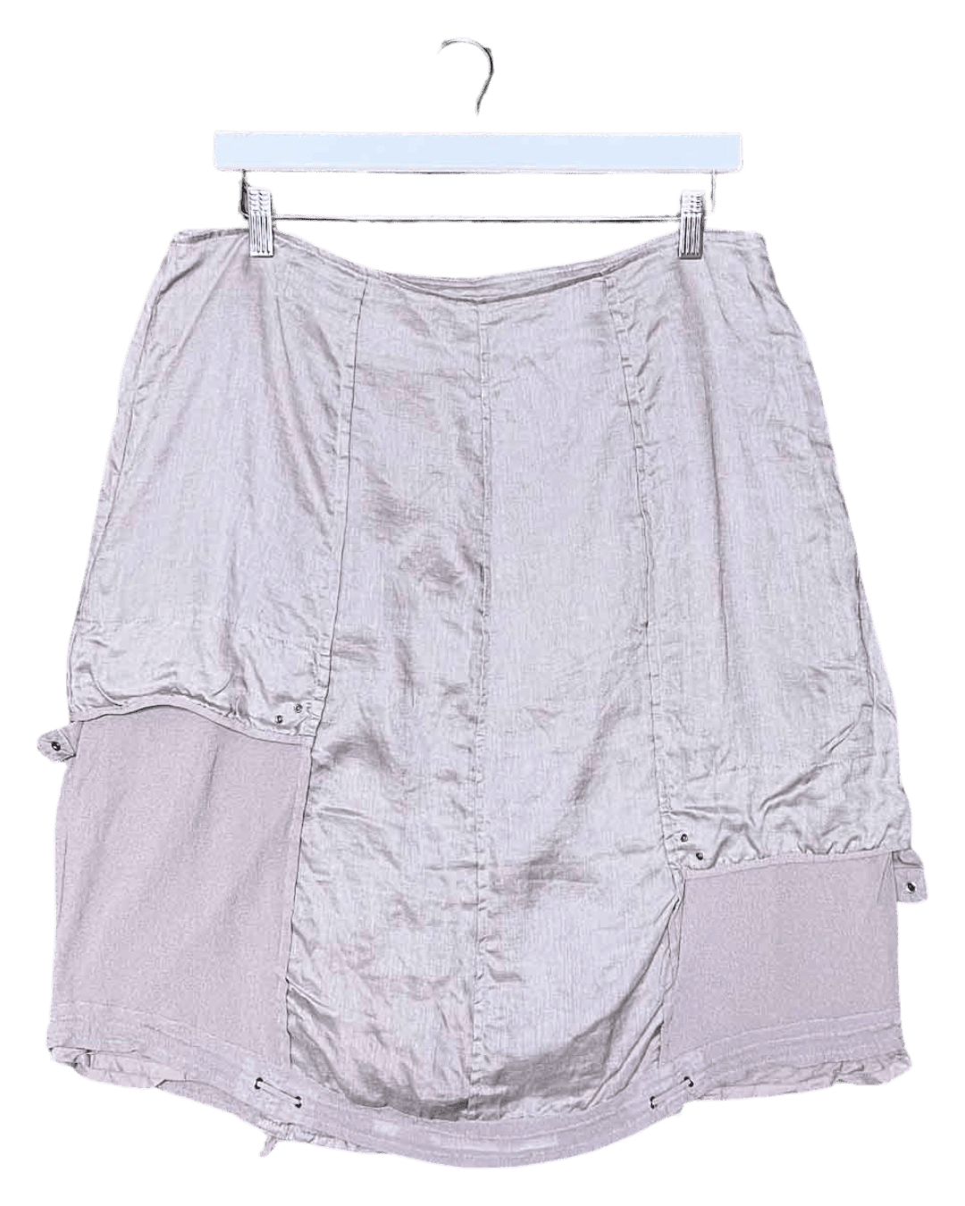 Size 16 (XXL) | Verge Grey Cargo-Style Midi Skirt