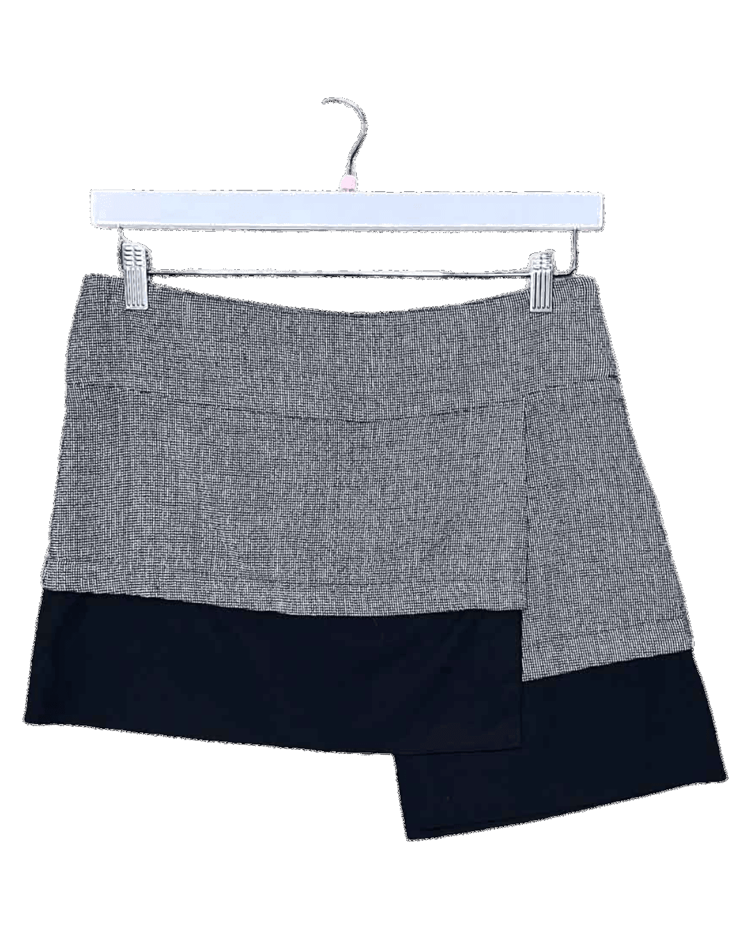 Size 8 | Pinko Houndstooth Two-Tone Mini Skirt