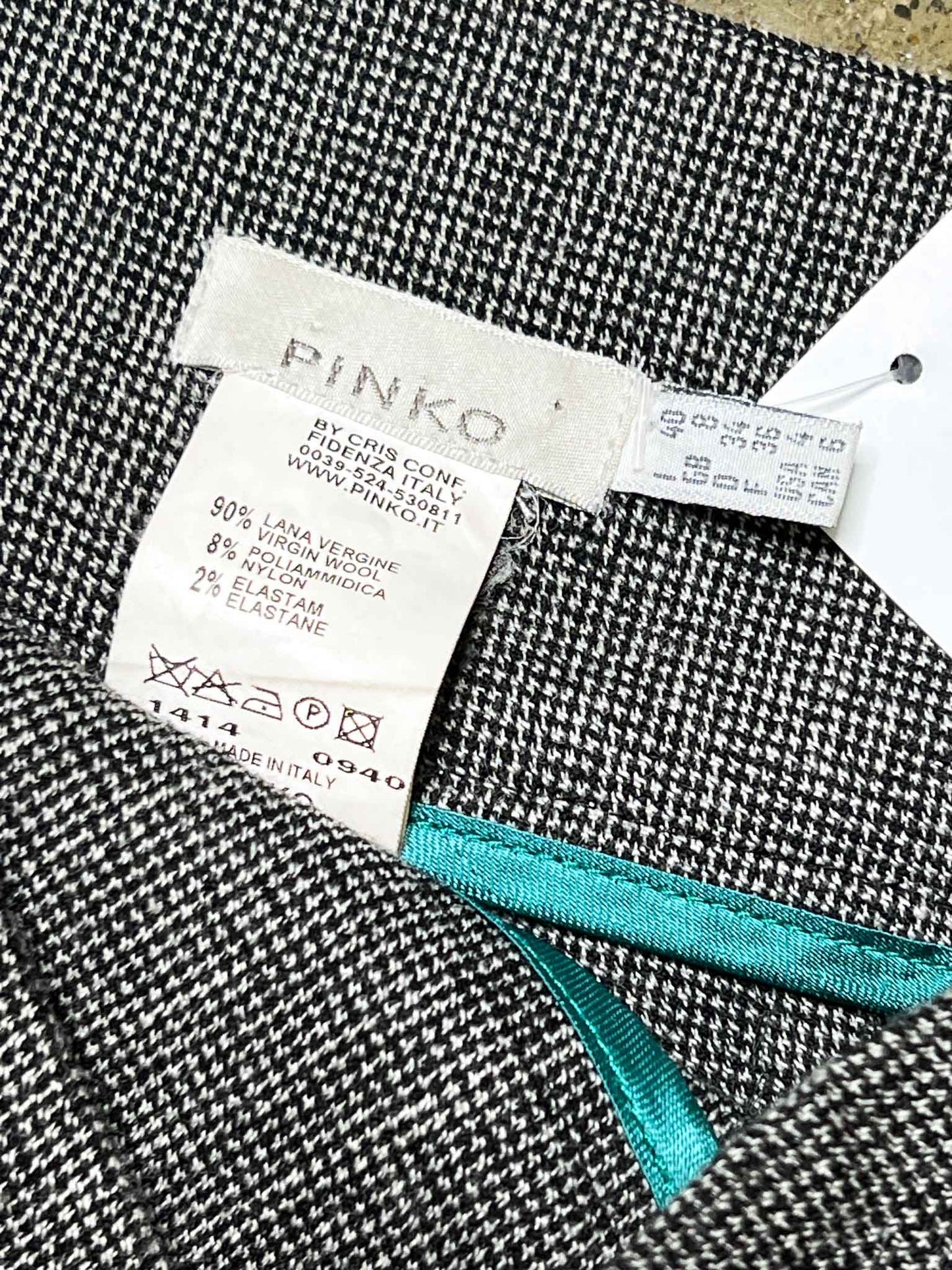 Size 8 | Pinko Houndstooth Two-Tone Mini Skirt