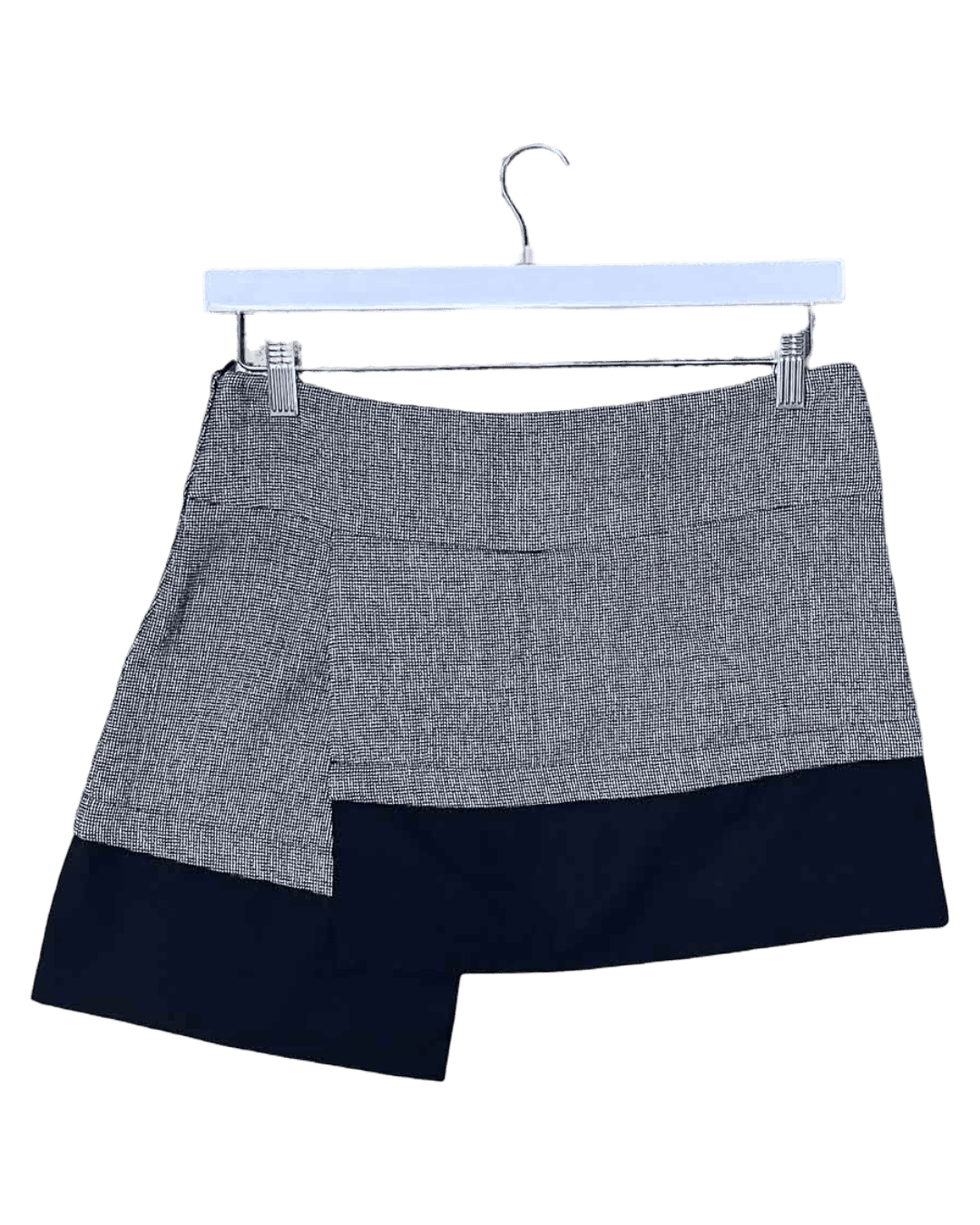 Size 8 | Pinko Houndstooth Two-Tone Mini Skirt