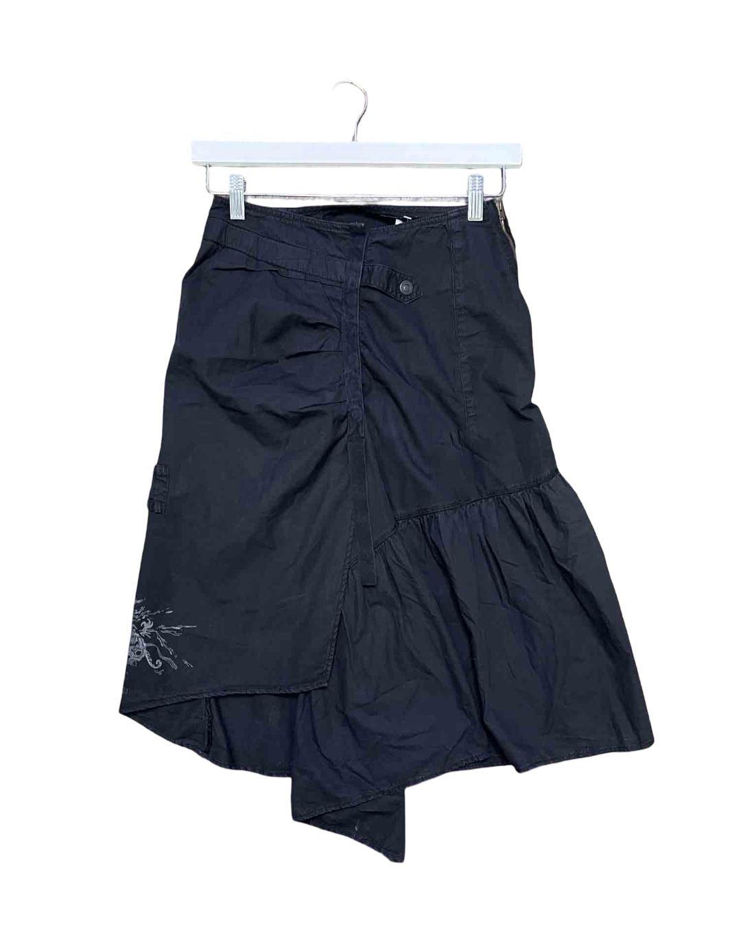 Size FR 36 (8) | IKKS Y2K Cotton Poplin Gathered Skirt