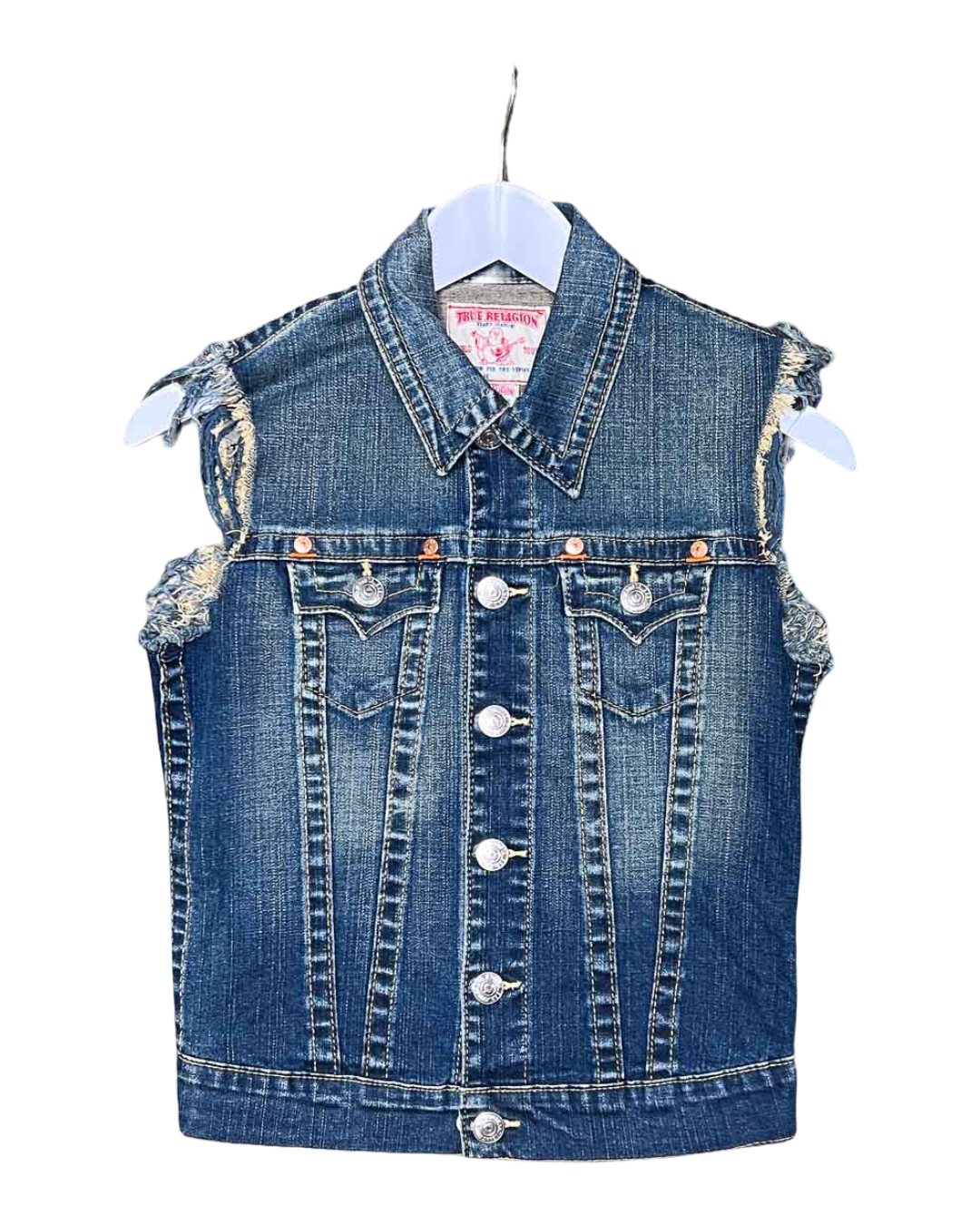 Size S | True Religion Denim Cutoff Vest