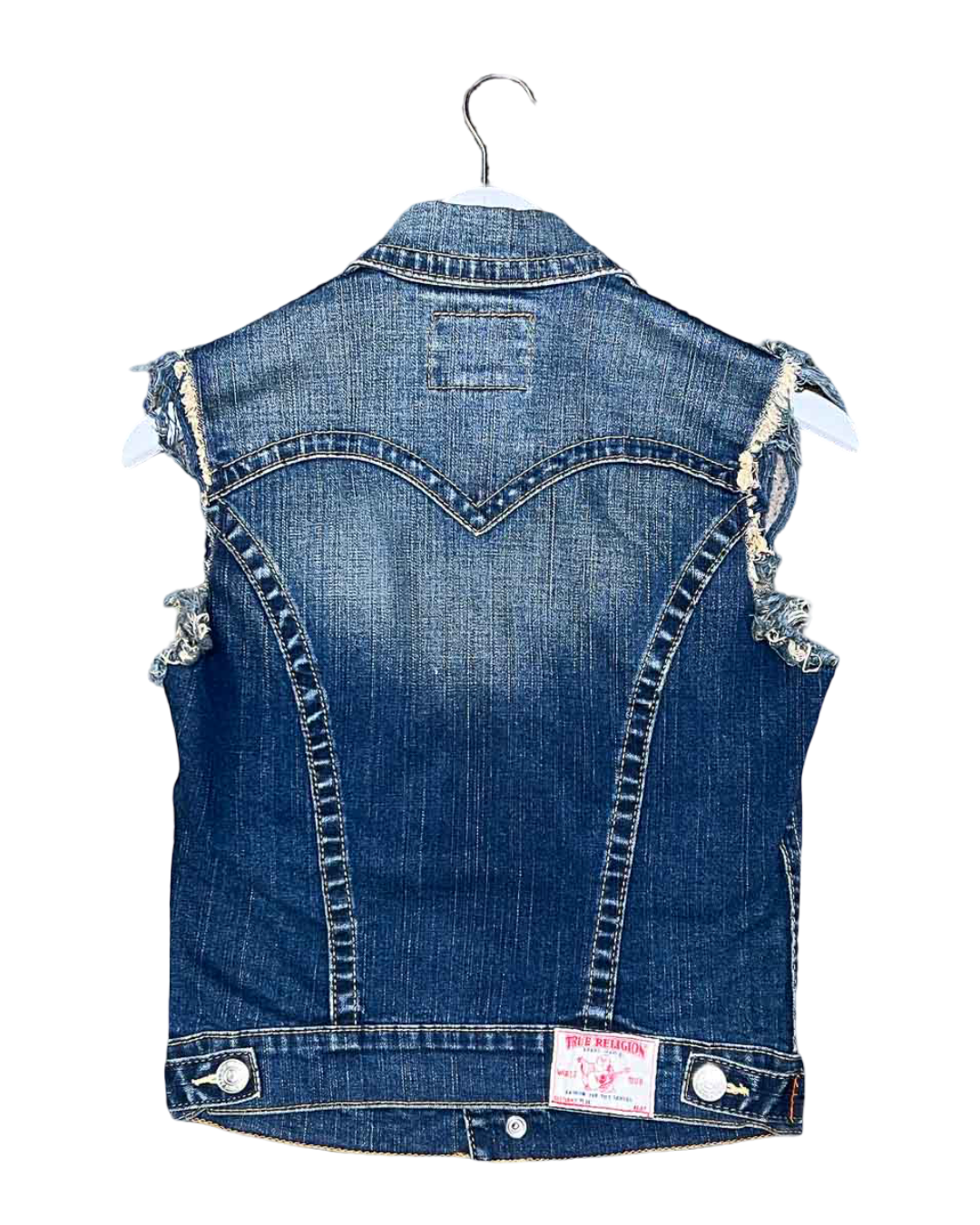 Size S | True Religion Denim Cutoff Vest