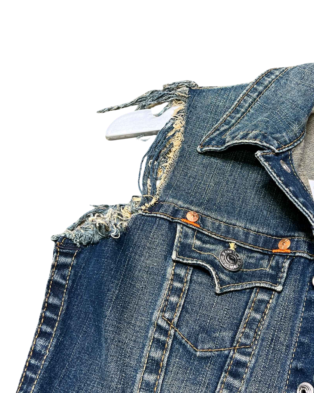 Size S | True Religion Denim Cutoff Vest